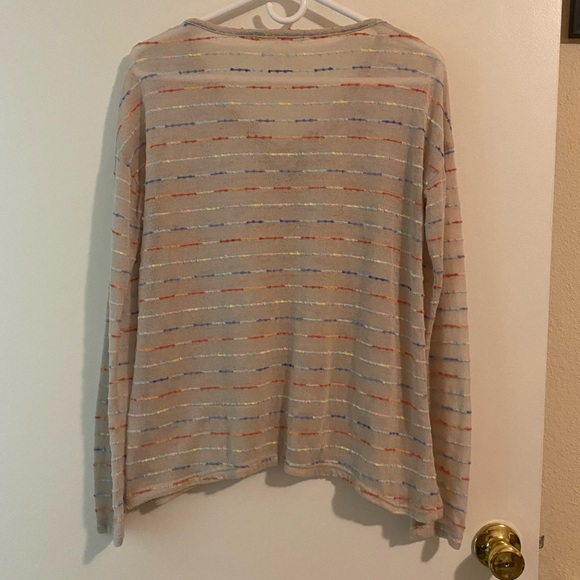 Threads 4 Thought Knit Striped Pullover - Size Small - Grey, Multicolor - Picture 3 of 7